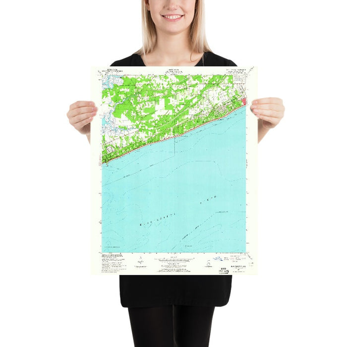 Old Map of Pass Christian, Mississippi by USGS, 1955 – Mississippi Sound & Gulf Coast
