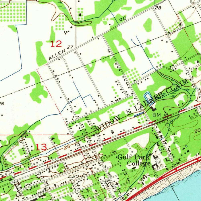 Old Map of Pass Christian, Mississippi by USGS, 1955 – Mississippi Sound & Gulf Coast