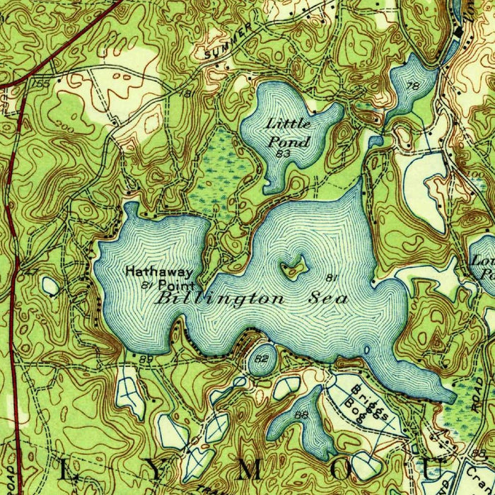Old Map of Plymouth, Massachusetts by USGS, 1939 – Duxbury, Kingston & Plymouth Bay