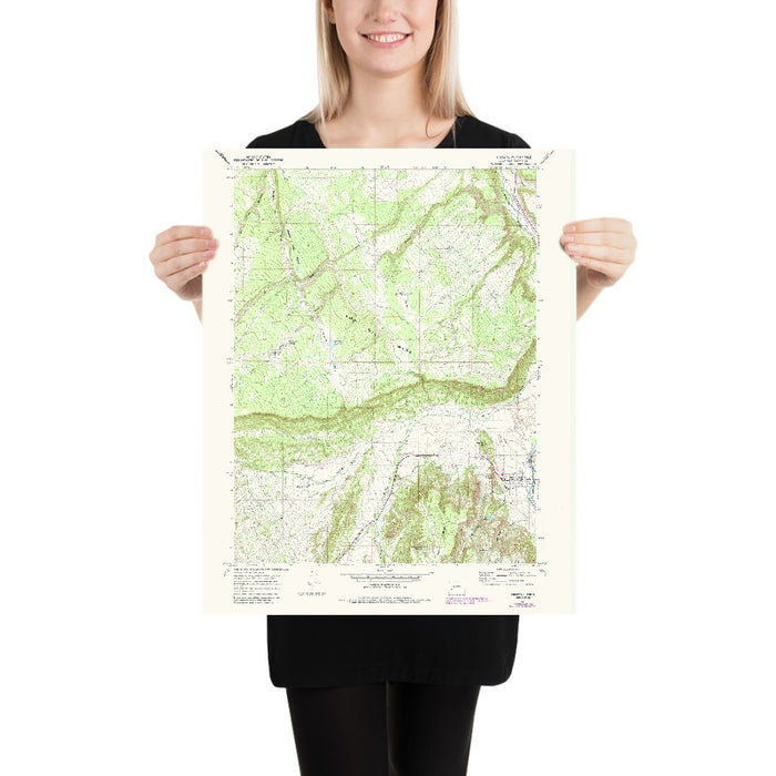 Old Map of Ridgway, Colorado by USGS, 1967 – Uncompahgre River & San Juan Mountains