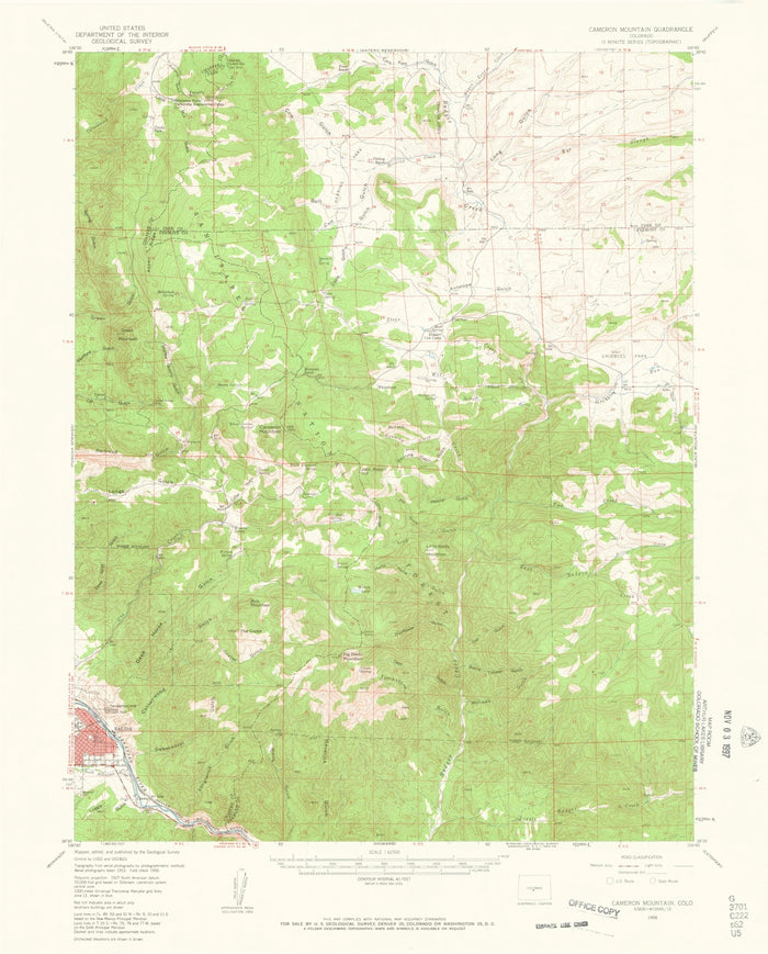 Old Map of Salida, Colorado by USGS, 1956 – Arkansas River, Mount Shavano & Collegiate Peaks