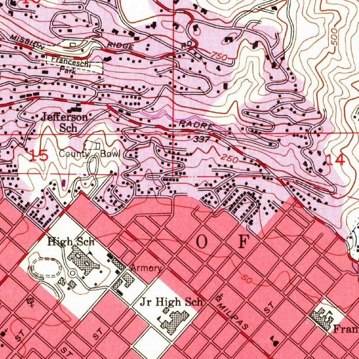 Old Map of Santa Barbara, California by USGS, 1952 – Montecito & Santa Barbara Channel