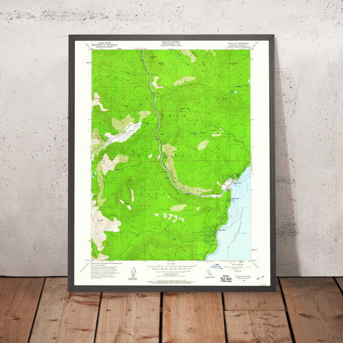 Old Map of Tahoe City, California by USGS, 1955 – Lake Tahoe & Truckee River