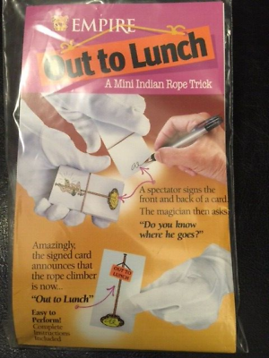 Out to Lunch - A Mini Rope Trick on a Card - Very Easy To Do!