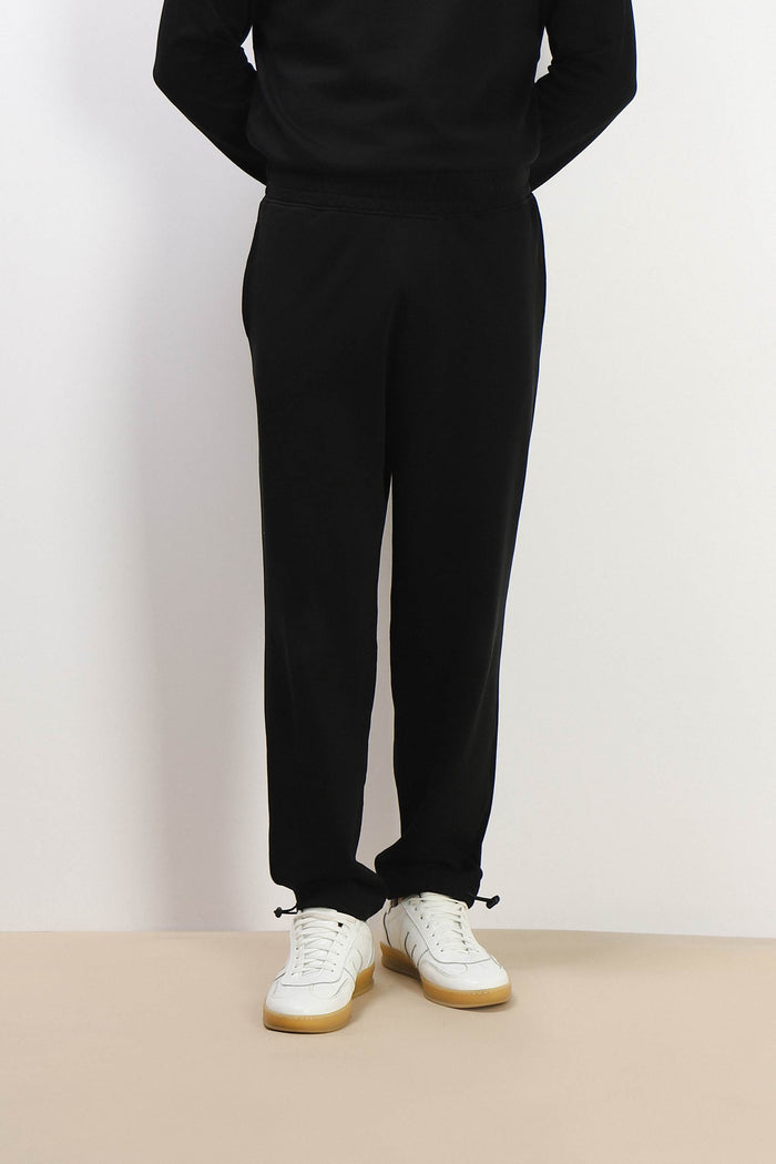 PANTALONE FELPA CON COULISSE AL FONDO NERO