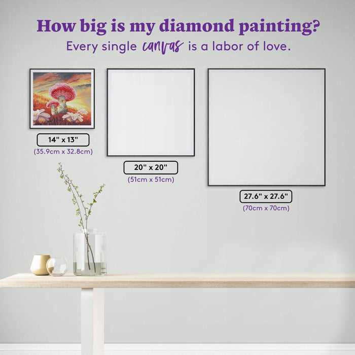 Peach Mushroom Twilight - Diamond Art Club DIY Kit