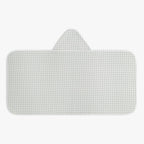 Green gingham children's hooded towel.