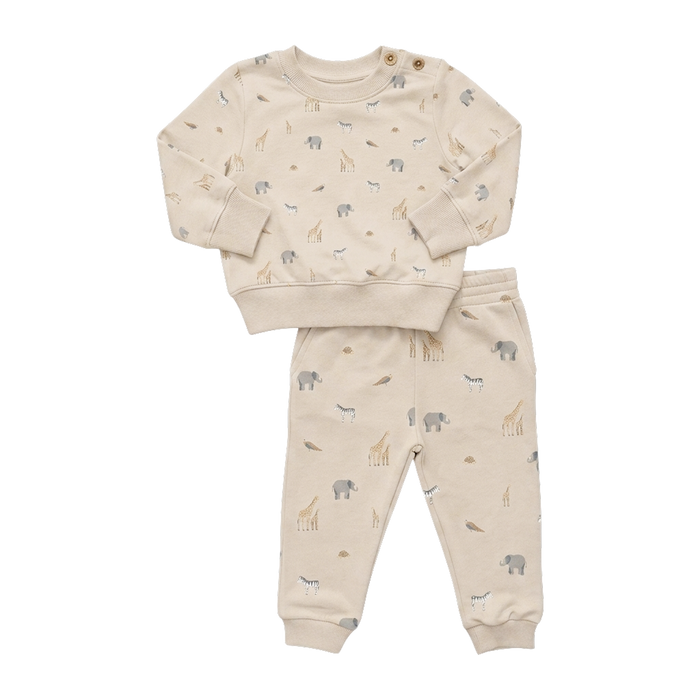 Pink Chicken Coop Jax Jogger Set in Safari Animals