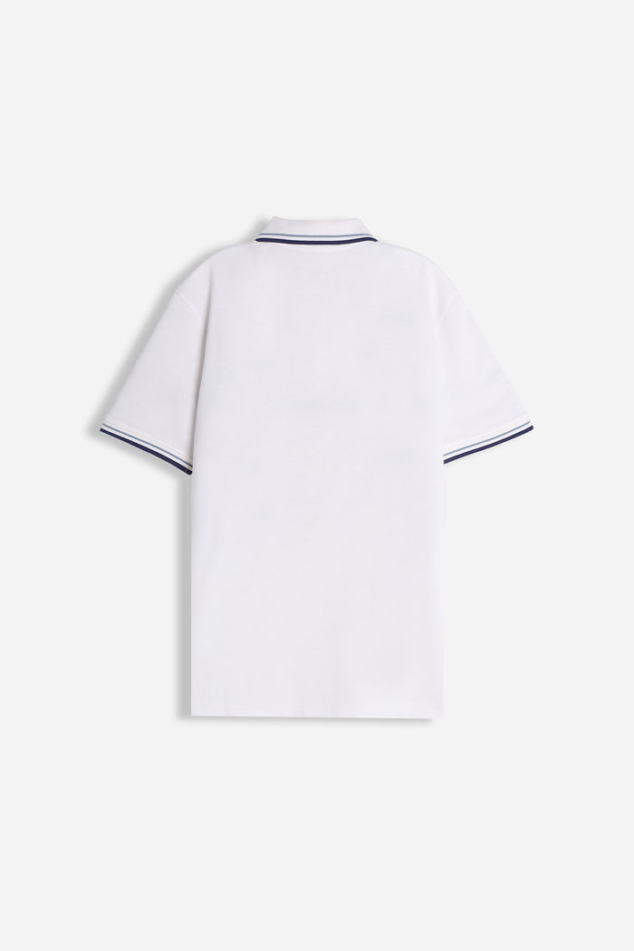 POLO IN PIQUET BASIC BIANCO