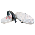 A product picture of the Red Creek Fine White 4mm Nylon Racing Silver Oval Hand Brush