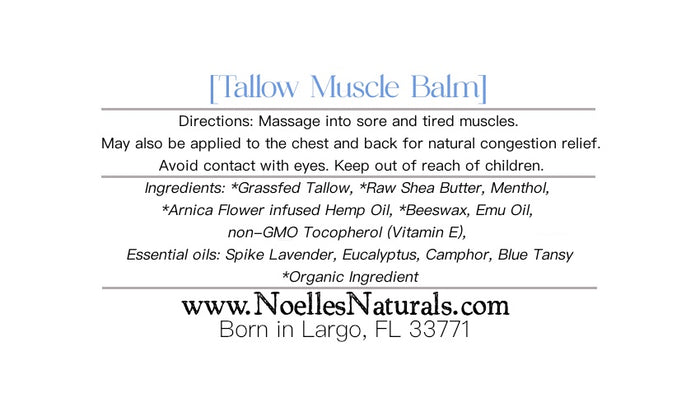 Relief Tallow Organic Tallow Balm [Hemp + Arnica + Emu Oil]