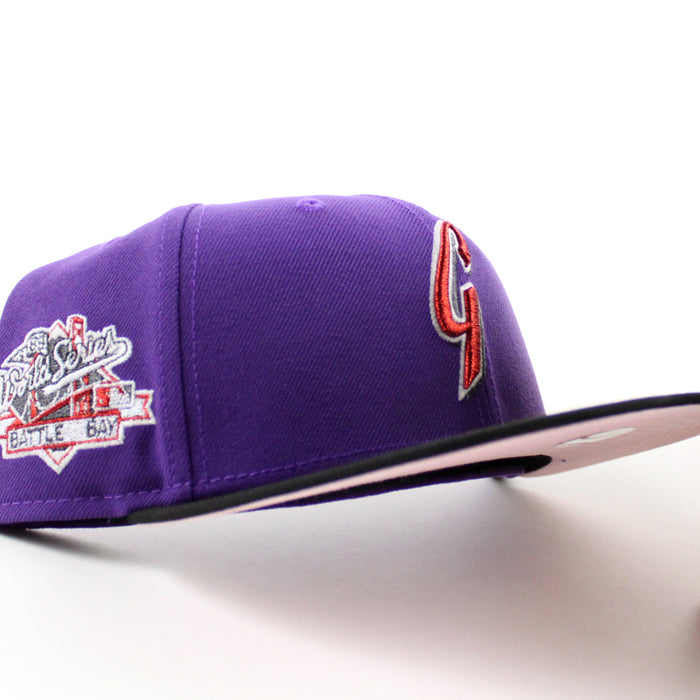 San Francisco Giants 1989 Battle of the bay New Era 59Fifty Fitted Hat (Purple Black Pink Under Brim)