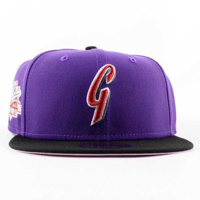 San Francisco Giants 1989 Battle of the bay New Era 59Fifty Fitted Hat (Purple Black Pink Under Brim)
