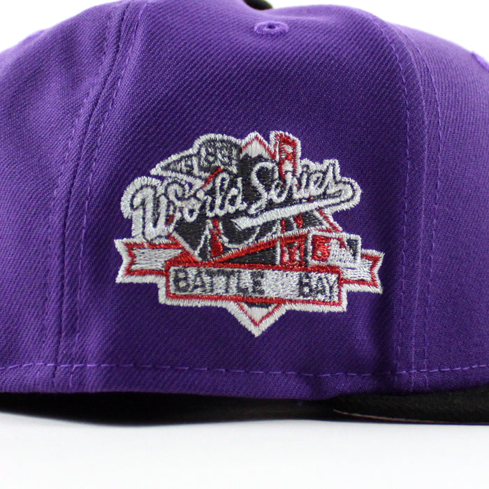 San Francisco Giants 1989 Battle of the bay New Era 59Fifty Fitted Hat (Purple Black Pink Under Brim)
