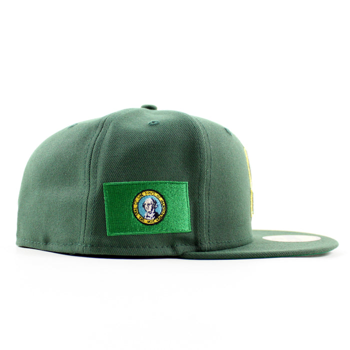 Seattle Mariners x WASHINGTON State New Era 59Fifty Fitted Hat (Cilantro Green Green Under Brim)