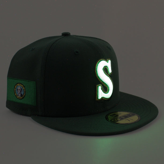 Seattle Mariners x WASHINGTON State New Era 59Fifty Fitted Hat (Cilantro Green Green Under Brim)