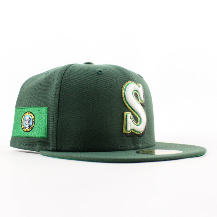 Seattle Mariners x WASHINGTON State New Era 59Fifty Fitted Hat (Cilantro Green Green Under Brim)