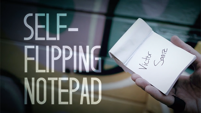 Self-Flipping Notepad (DVD and Gimmick) by Victor Sanz - Close-Up Mentalism Magic