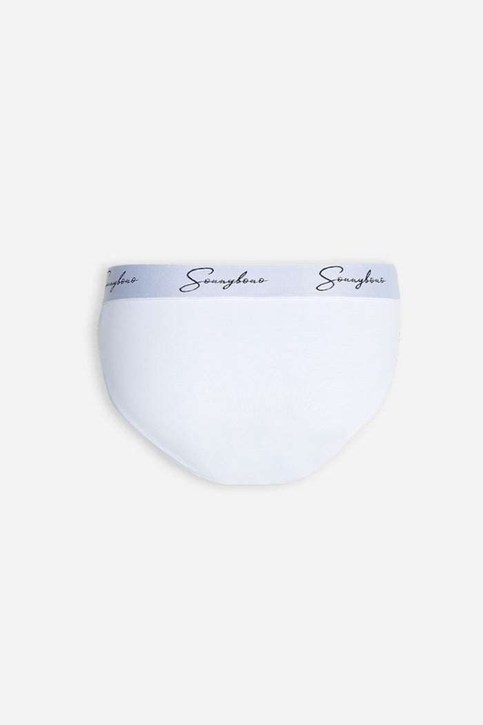 SLIP CON ELASTICO A CONTRASTO BIANCO