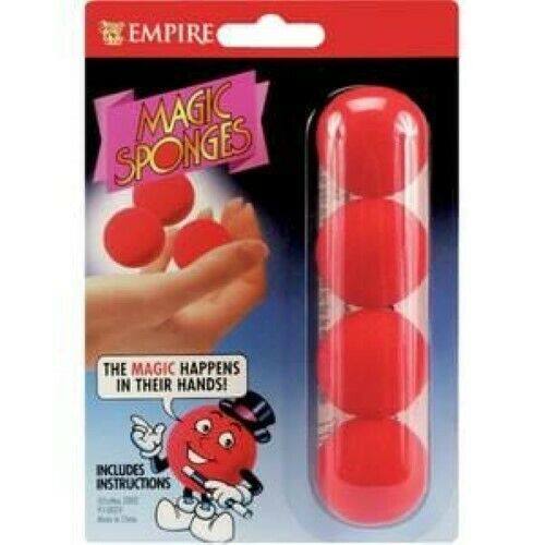 Sponge Balls - Balls Magically Appear, Disappear, and Multiply!  Red 1.25" Balls