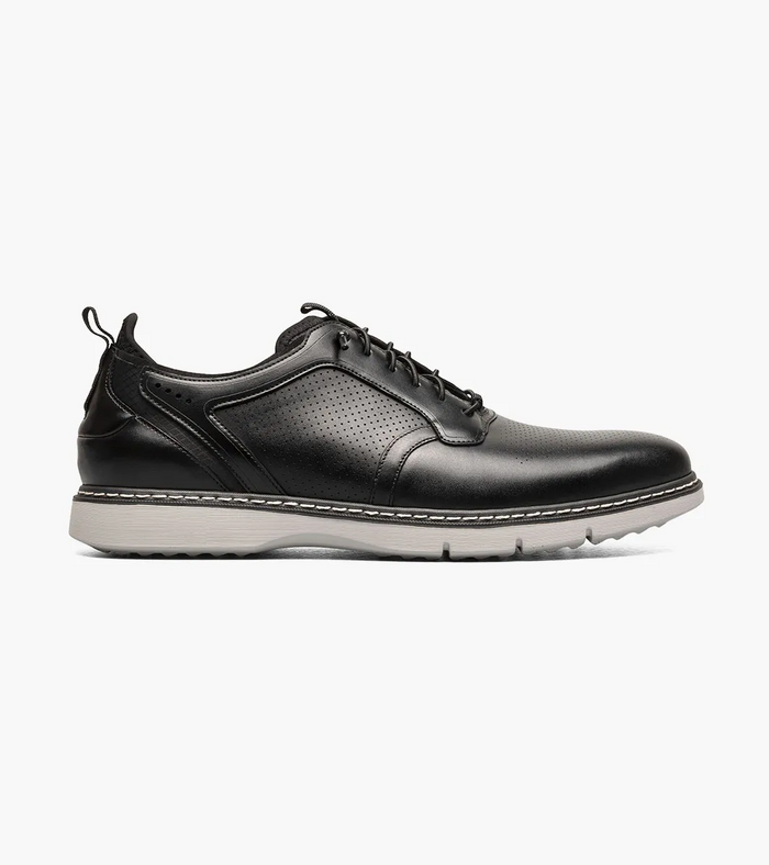 Stacy Adams Sync Mens Black Elastic Lace-up Casual Shoes