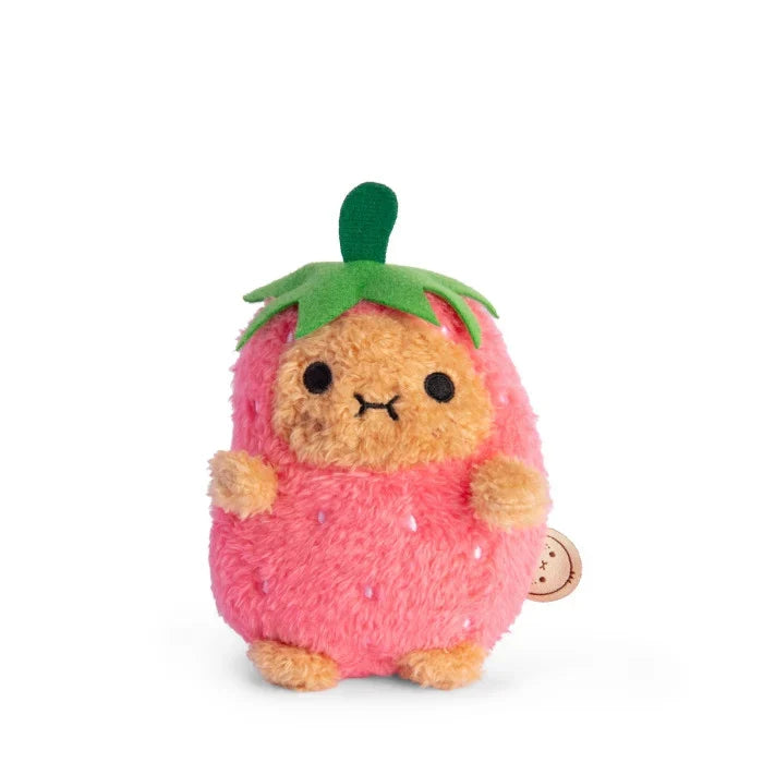 Strawberry Ricespud Mini Sitting Plush Toy - Front Cut