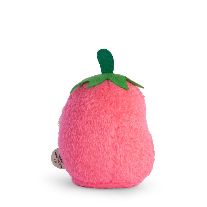 Strawberry Ricespud Mini Sitting Plush Toy - Back Cut