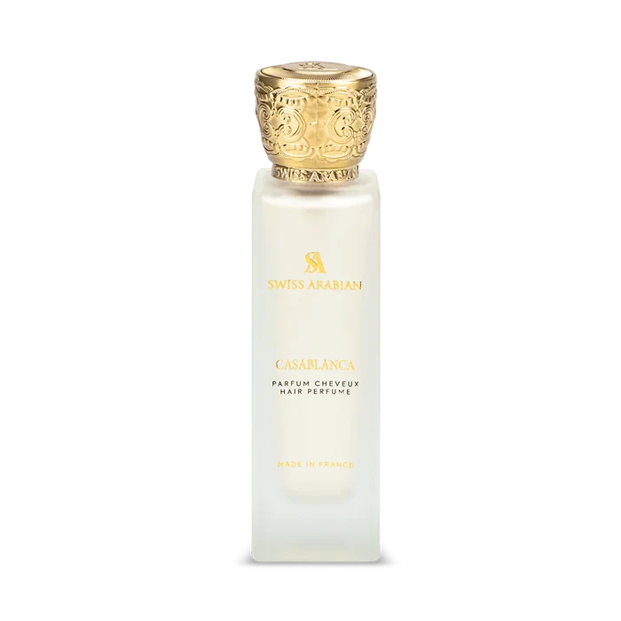 Swiss Arabian Casablanca Hair Perfume For Women - 50 ML - box and bottle packaging