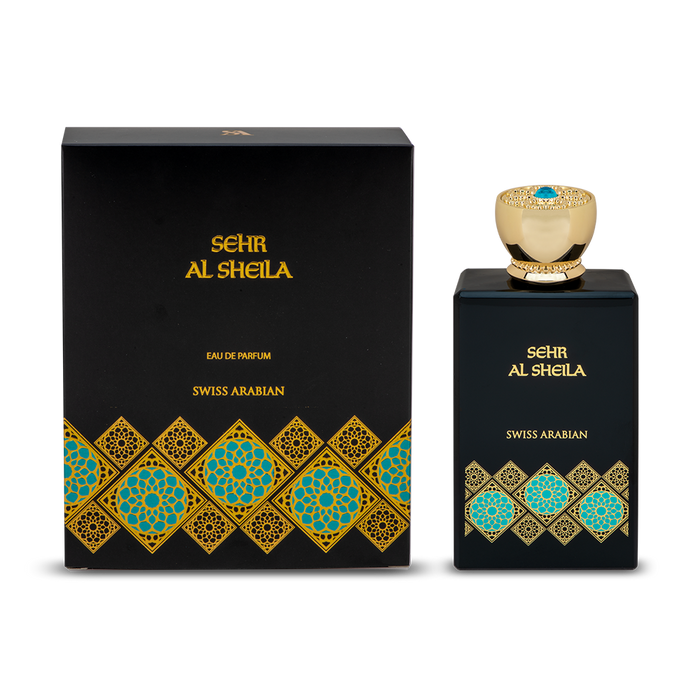 Swiss Arabian Sehr Al Sheila Eau De Parfum For Women - 100 ML - box and bottle packaging