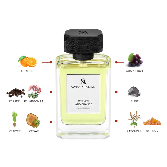 Swiss Arabian Vetiver And Orange Eau De Parfum For Women - 100 ML - detail view