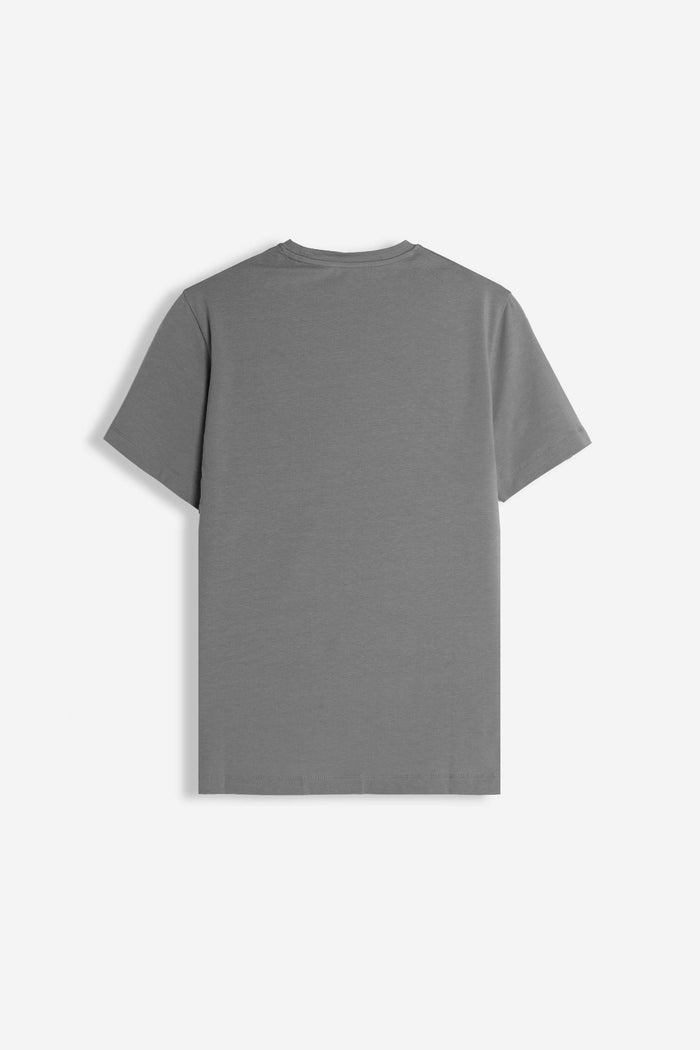 T-SHIRT GIROCOLLO MANICA CORTA GRIGIO SCURO