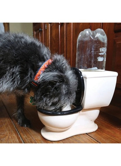 Toilet Water Dish - For Dogs, Cats and More! - The Pet Toilet Water Dish