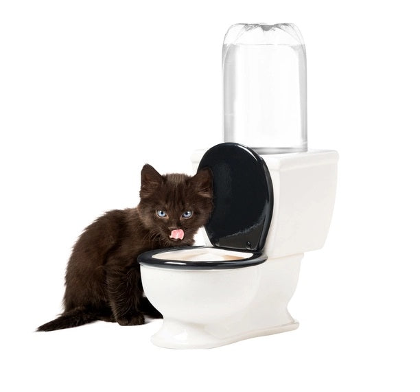 Toilet Water Dish - For Dogs, Cats and More! - The Pet Toilet Water Dish