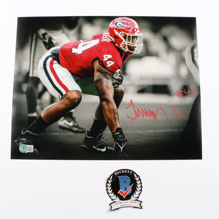 Travon Walker Signed 11x14 Edit Georgia Bulldogs