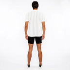 White Textured Knitted Crew Tee St-24304