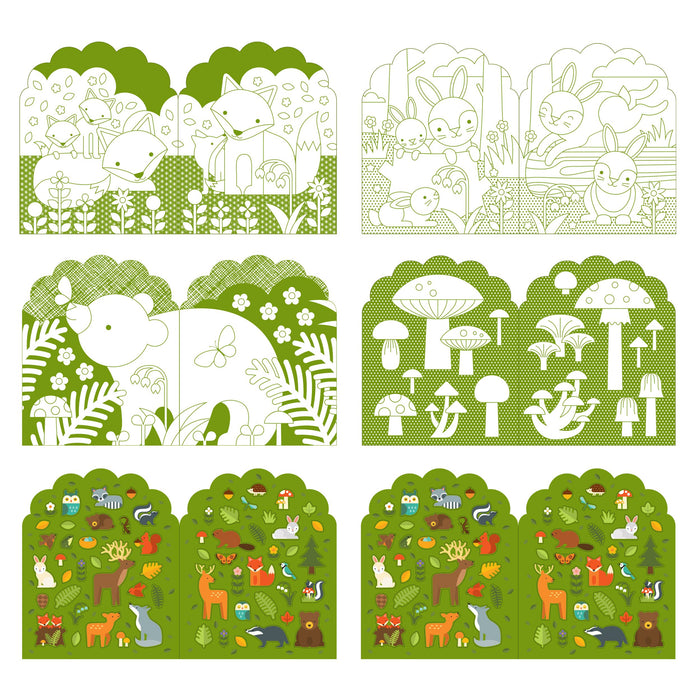 Woodland Coloring Book With Stickers - Olita Gifts & Goods